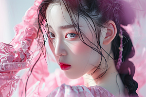 妆造发型艺术发型美妆摄影图