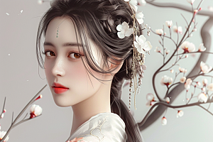 妆造发型高清人物摄影图