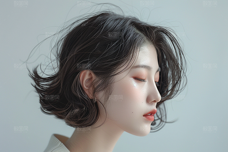 妆造发型高清美妆造型摄影图