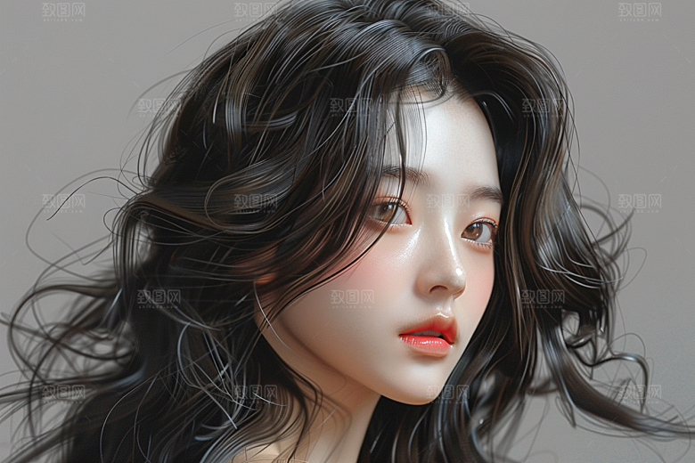 妆造发型艺术美妆摄影图