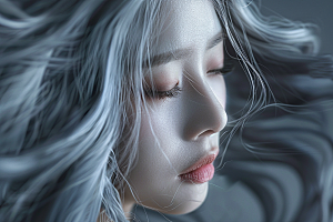 妆造发型写真艺术发型摄影图