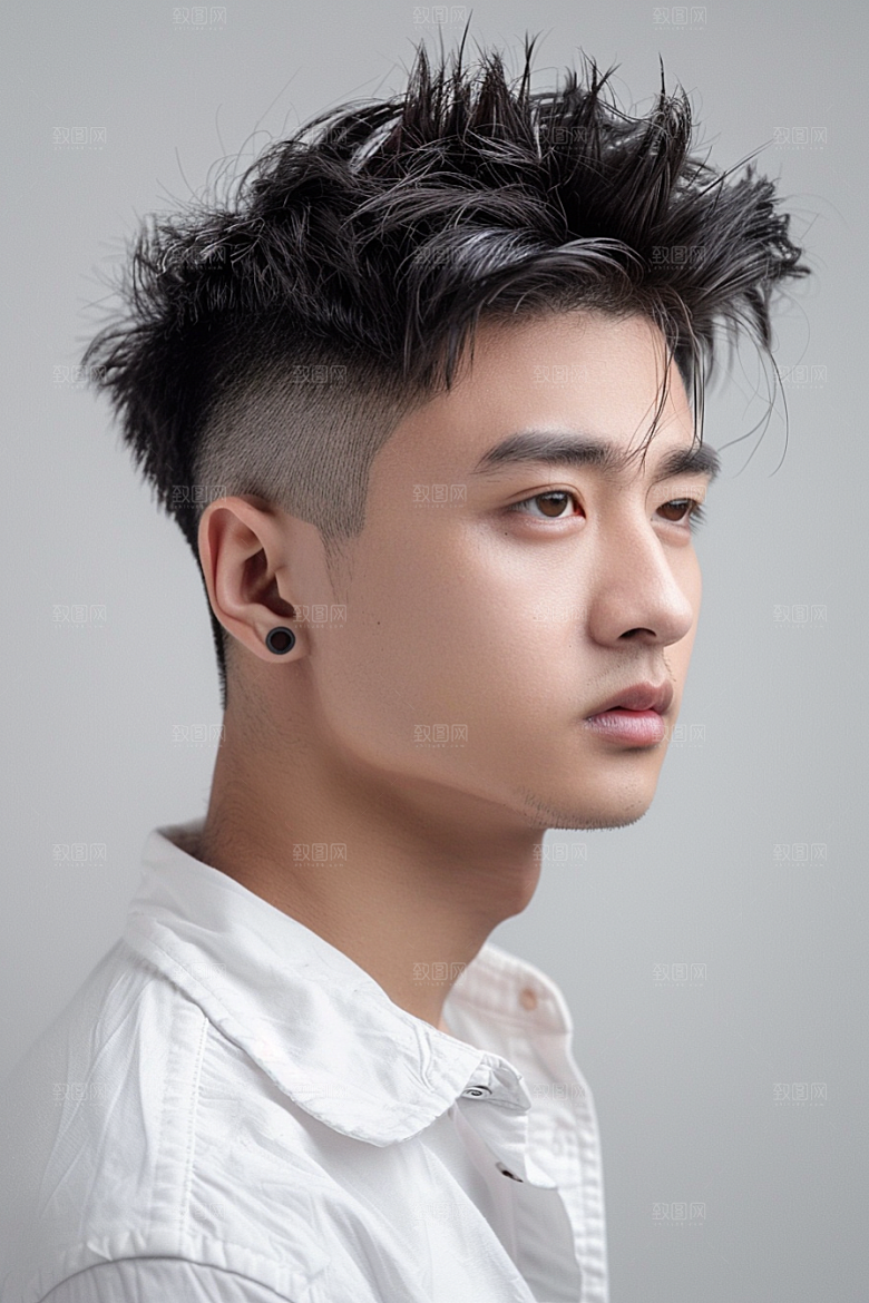 妆造发型唯美艺术发型摄影图