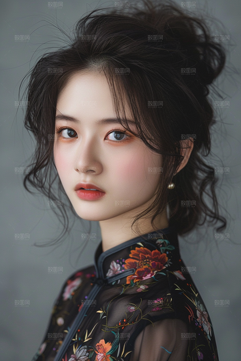 妆造发型高清美妆摄影图