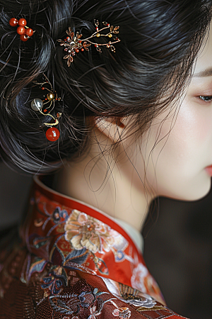 妆造发型唯美写真摄影图