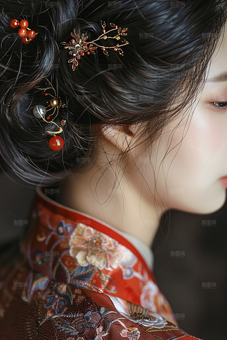 妆造发型唯美写真摄影图