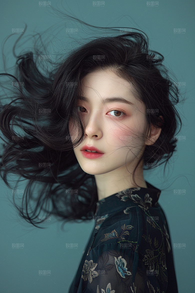 妆造发型高清写真摄影图