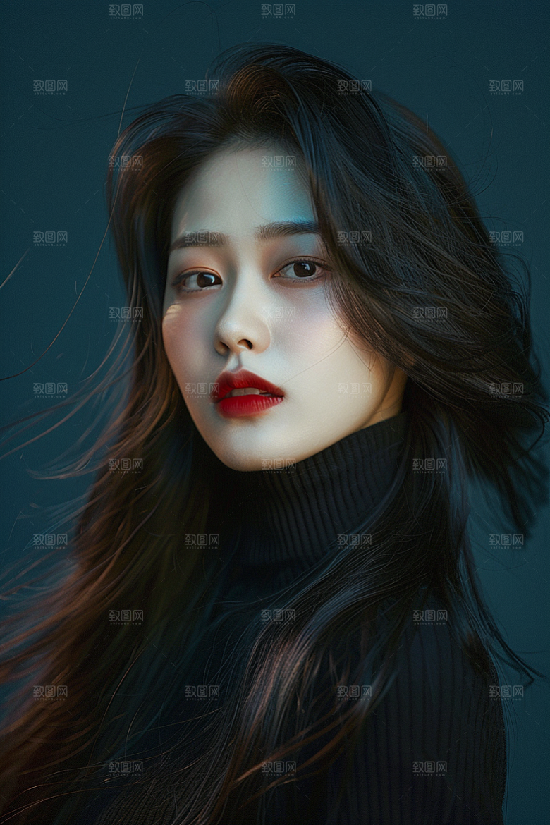 妆造发型唯美人物摄影图