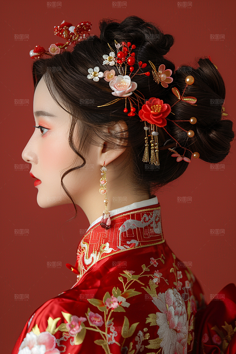 妆造发型艺术发型人物摄影图