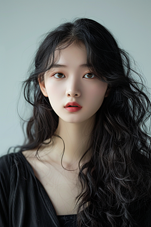 妆造发型唯美美妆摄影图
