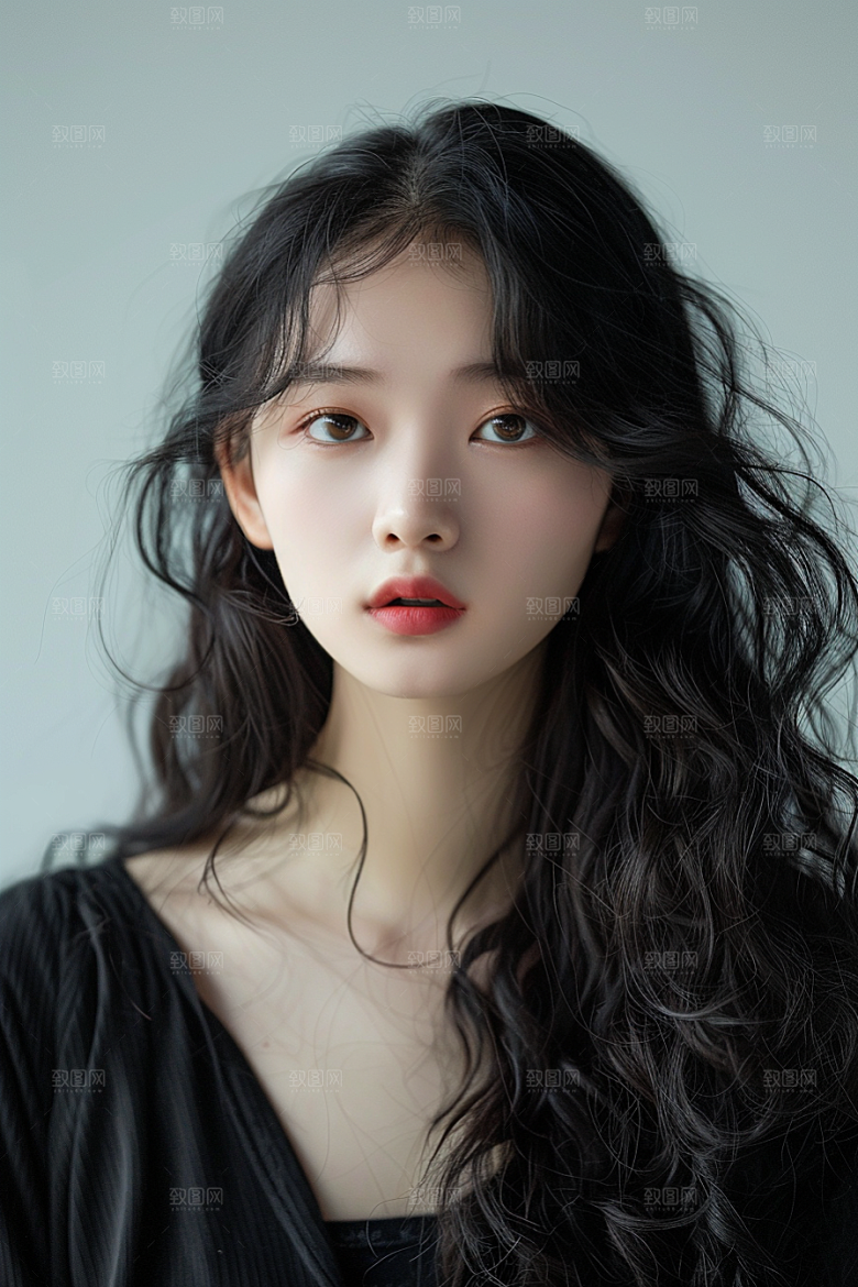 妆造发型唯美美妆摄影图