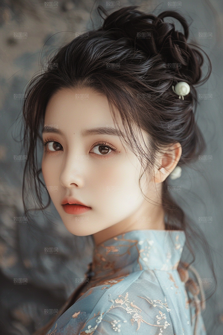 妆造发型彩妆写真摄影图