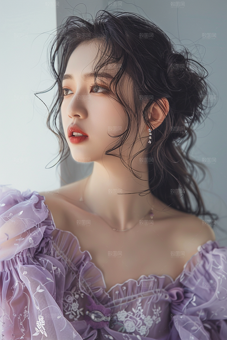 妆造发型艺术美妆摄影图