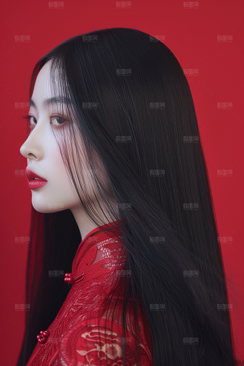 妆造发型艺术高清摄影图