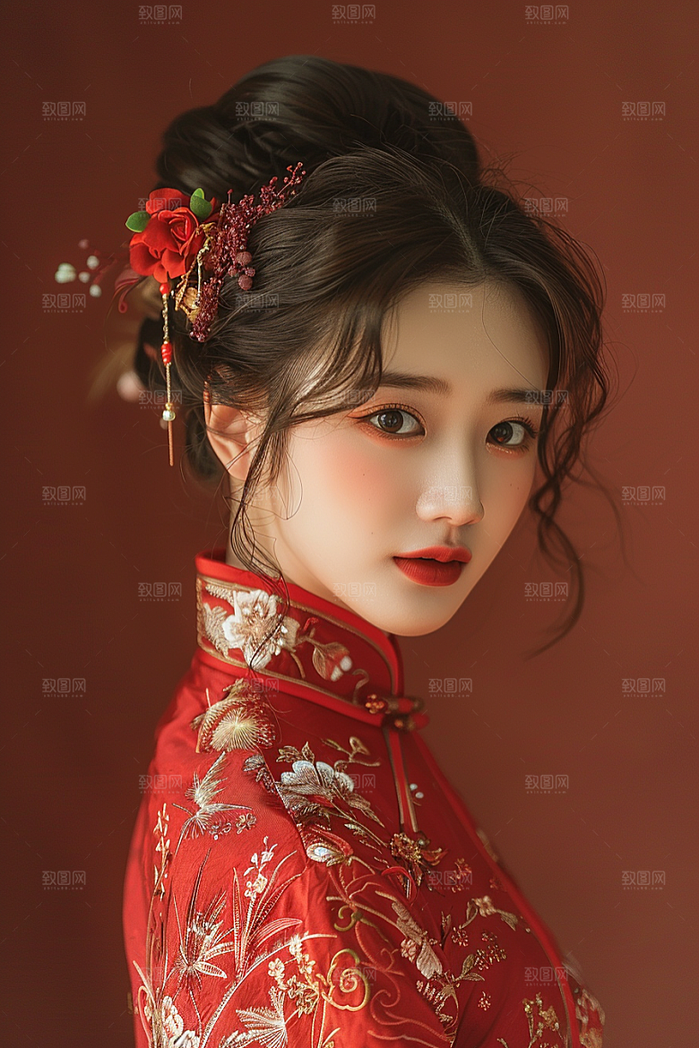 妆造发型唯美人物摄影图