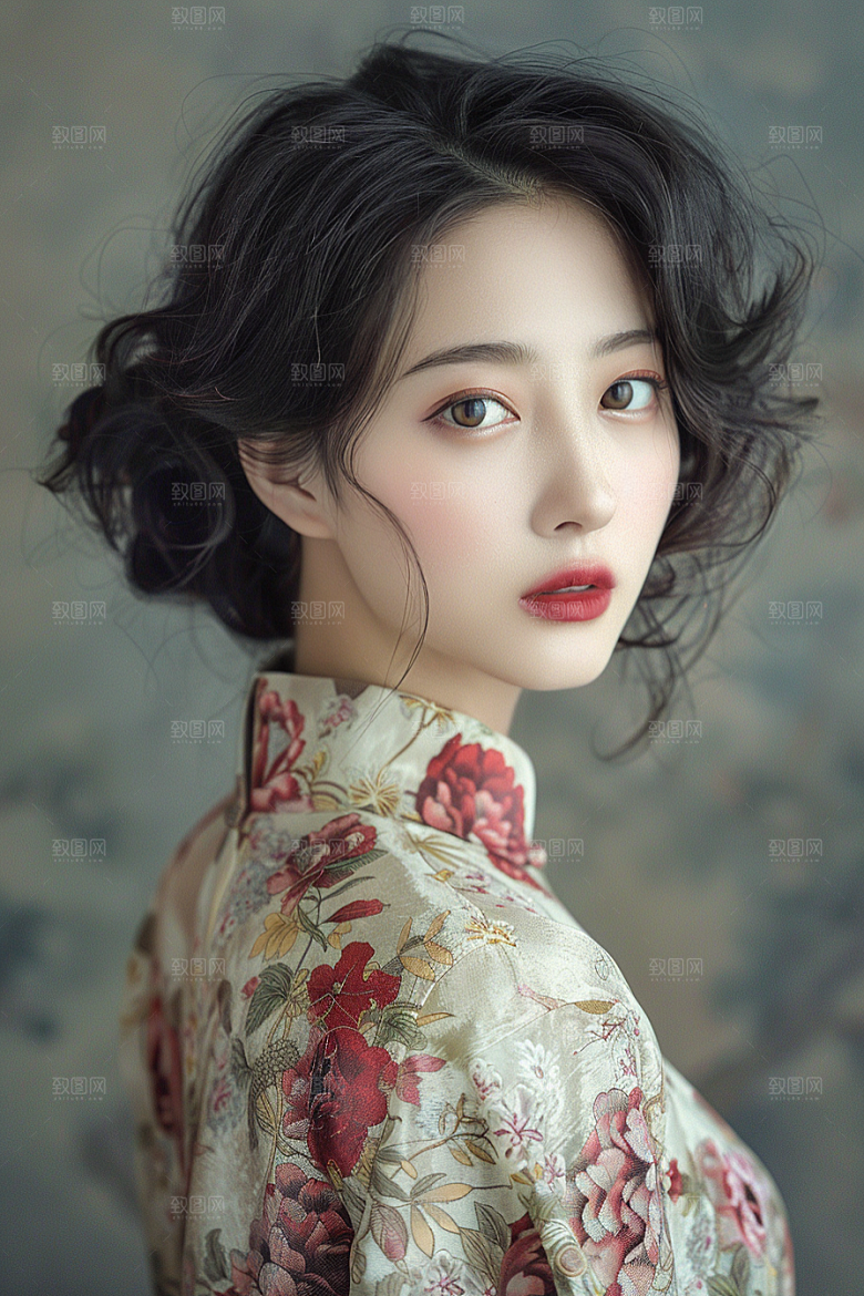 妆造发型美妆人物摄影图