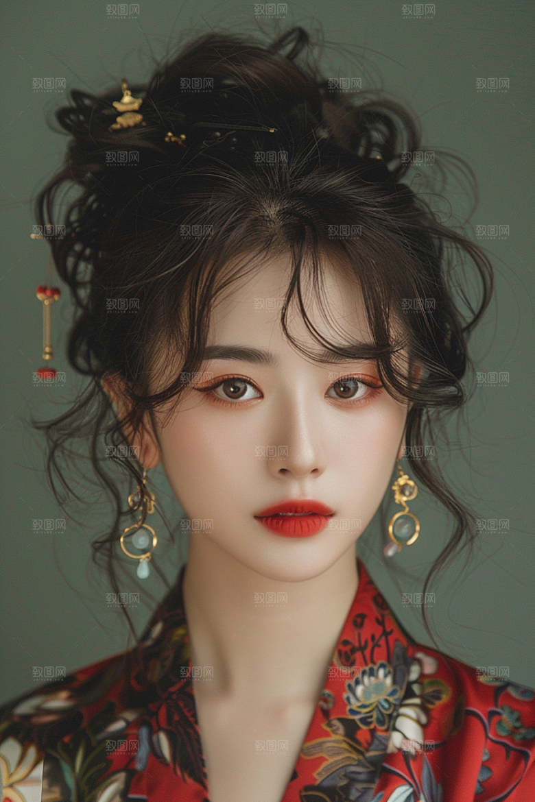 妆造发型美妆人物摄影图