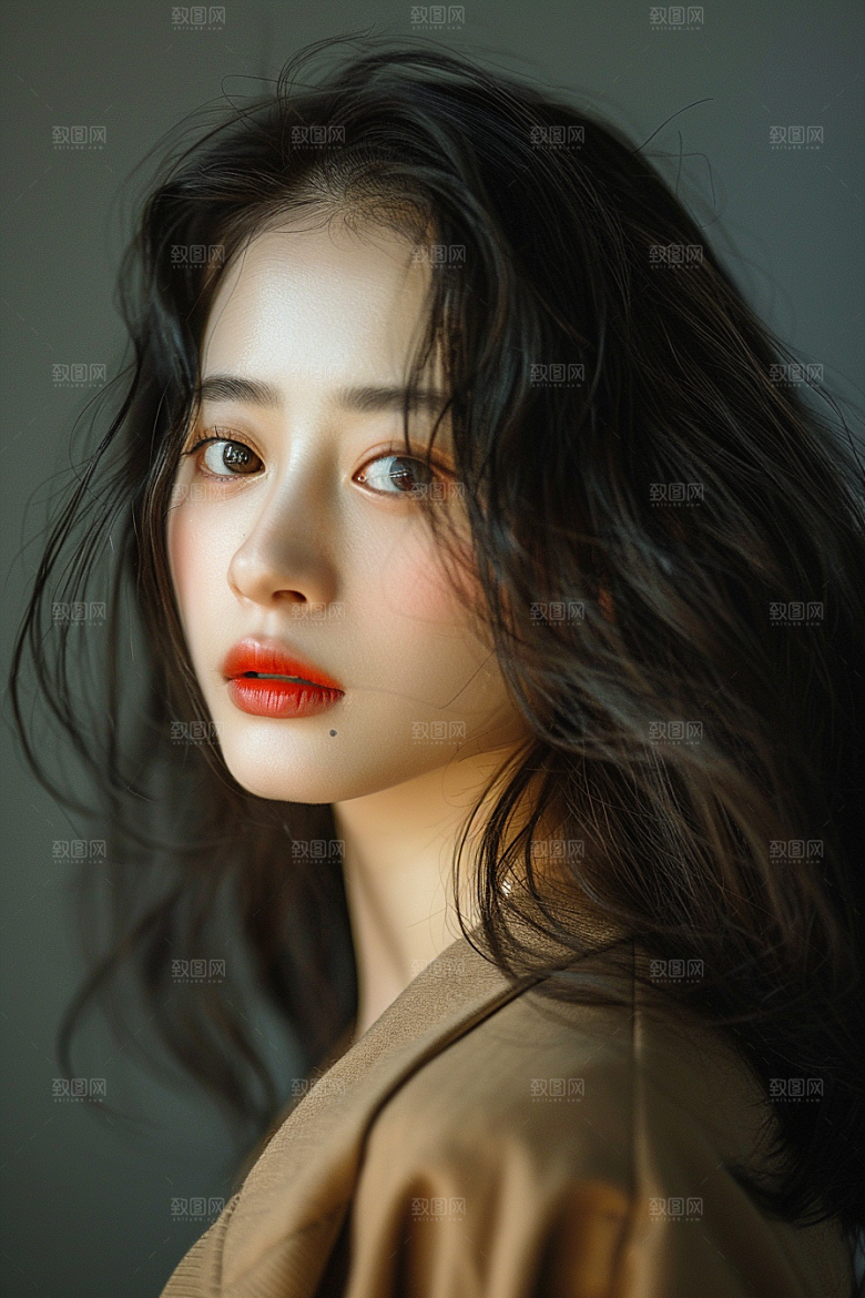 妆造发型写真肖像摄影图