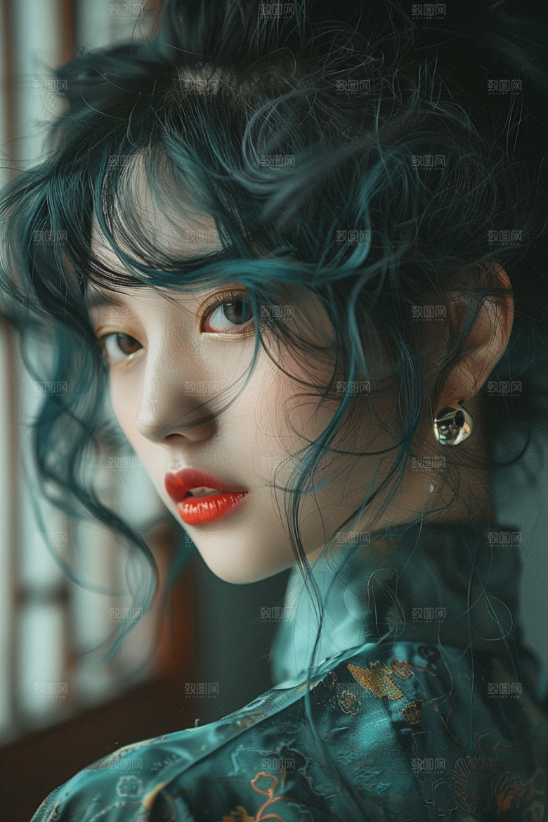 妆造发型美妆造型艺术发型摄影图