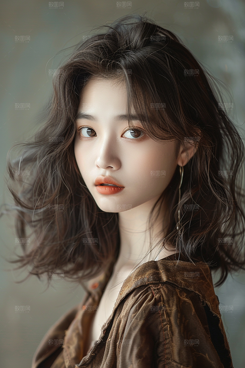 妆造发型艺术发型彩妆摄影图