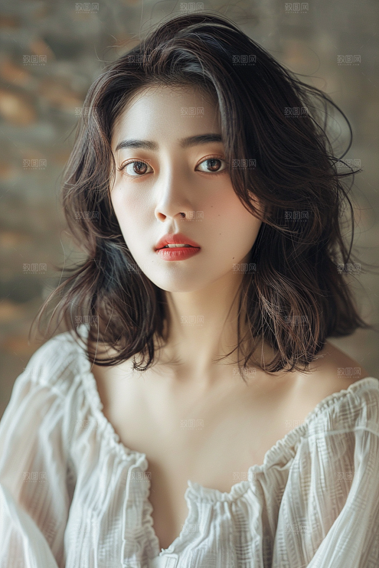 妆造发型美妆写真摄影图