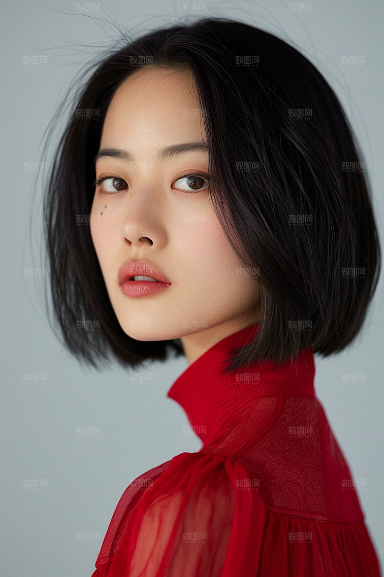 妆造发型人物美妆造型摄影图