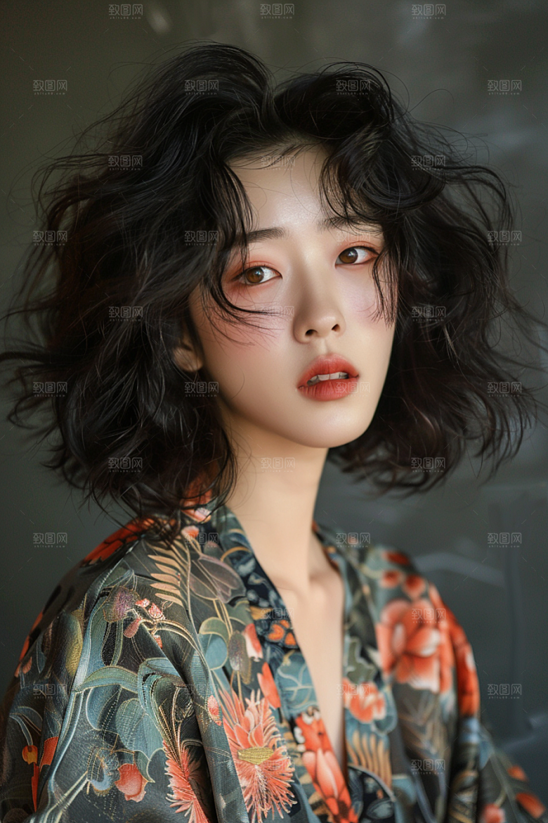 妆造发型高清唯美摄影图