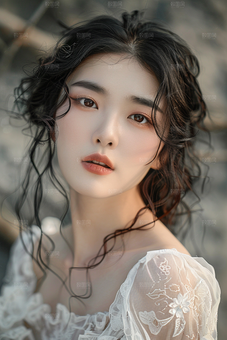 妆造发型高清艺术发型摄影图