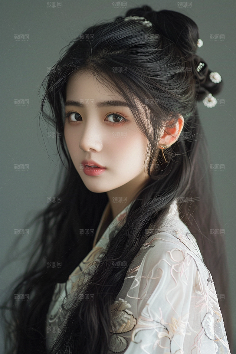 妆造发型艺术发型人物摄影图