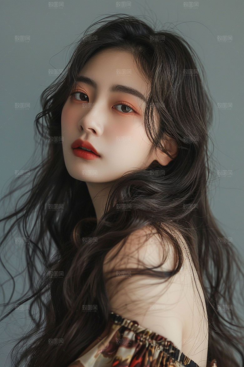 妆造发型艺术美妆摄影图