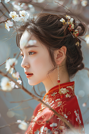 妆造发型艺术发型高清摄影图