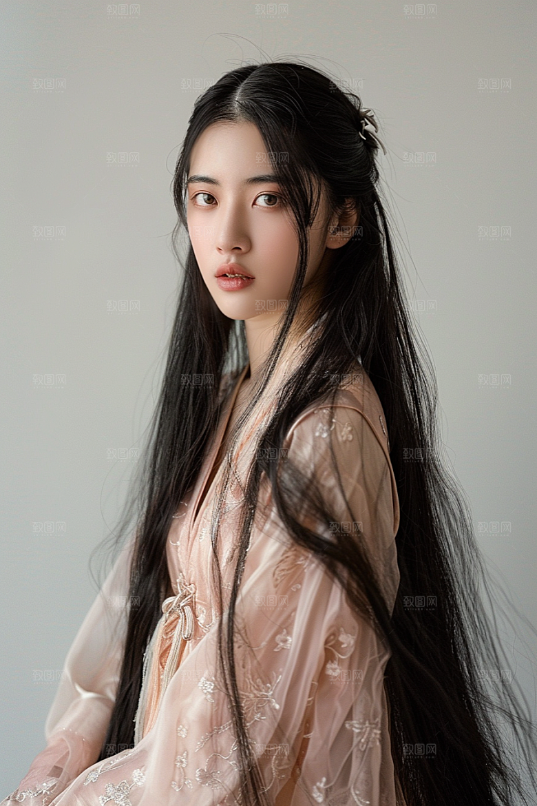 妆造发型艺术发型唯美摄影图