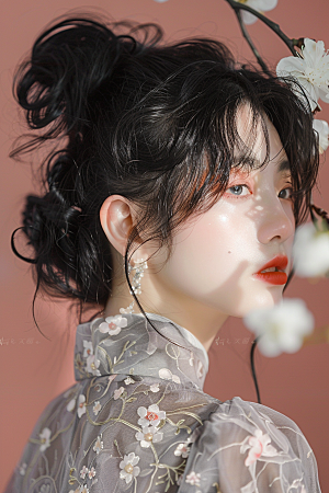 妆造发型艺术发型美妆摄影图