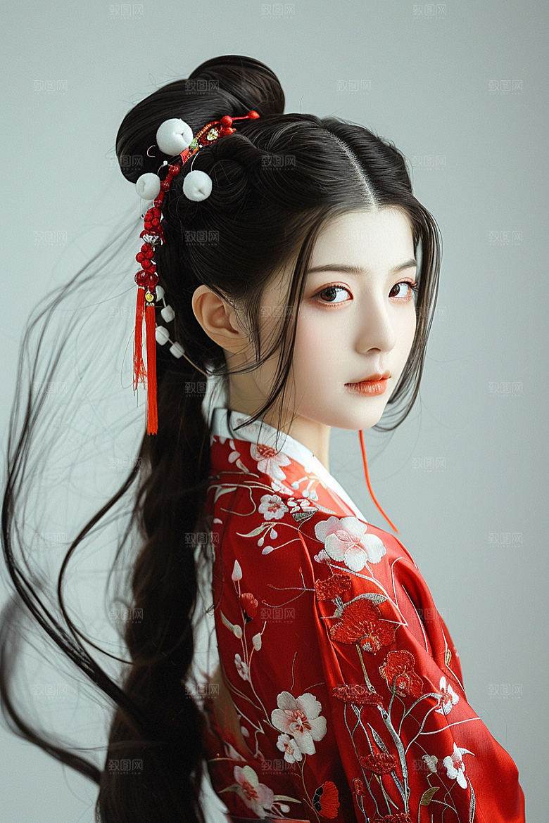 妆造发型美妆造型唯美摄影图