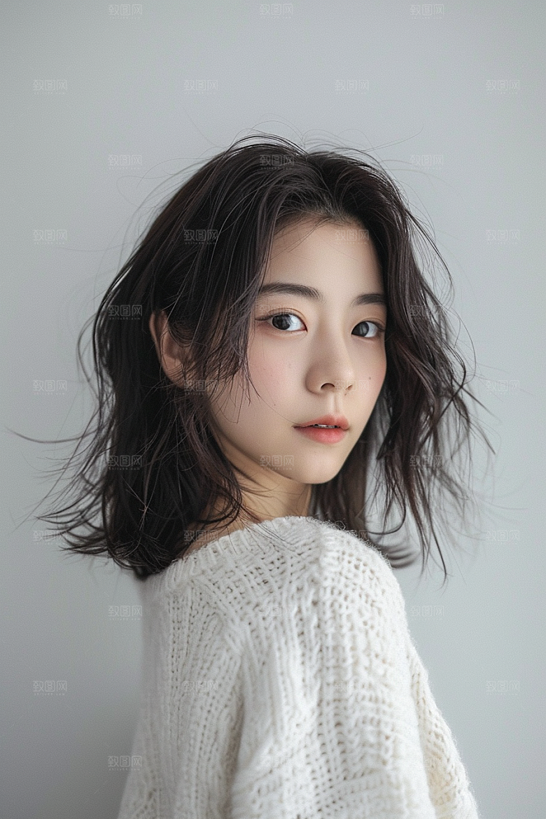 妆造发型写真艺术摄影图