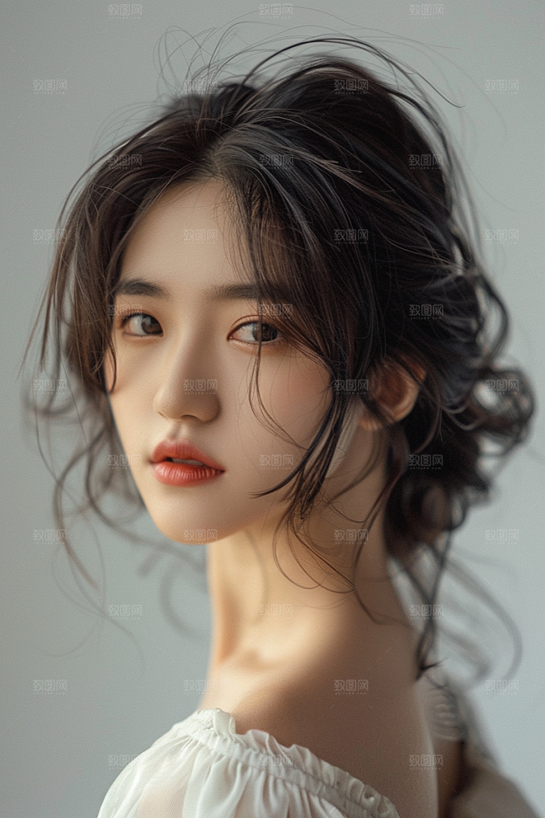 妆造发型美妆唯美摄影图