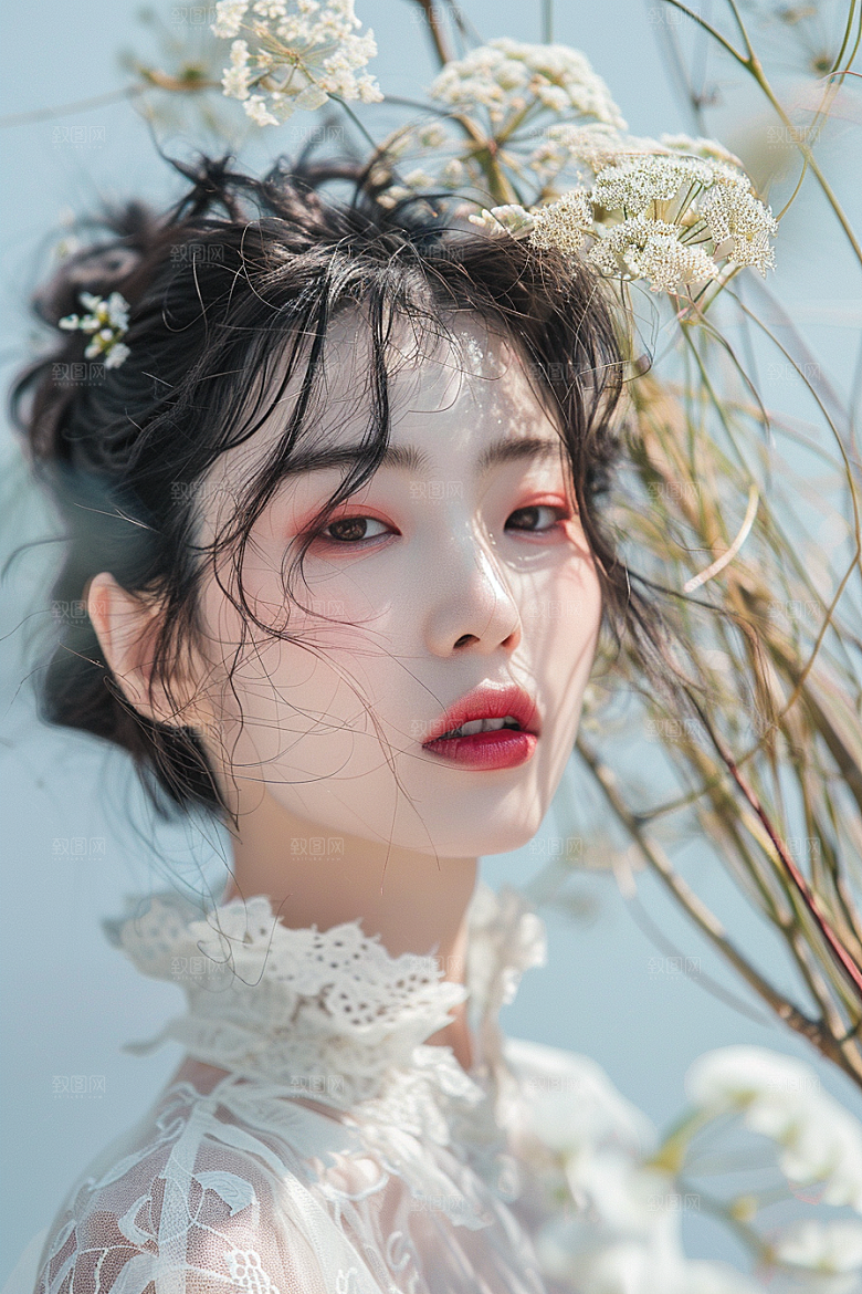 妆造发型美妆写真摄影图