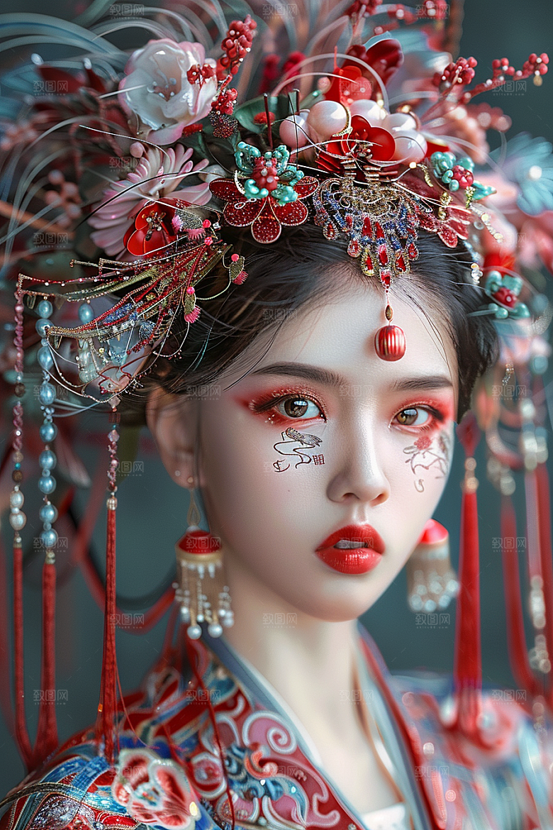 妆造发型彩妆美妆造型摄影图