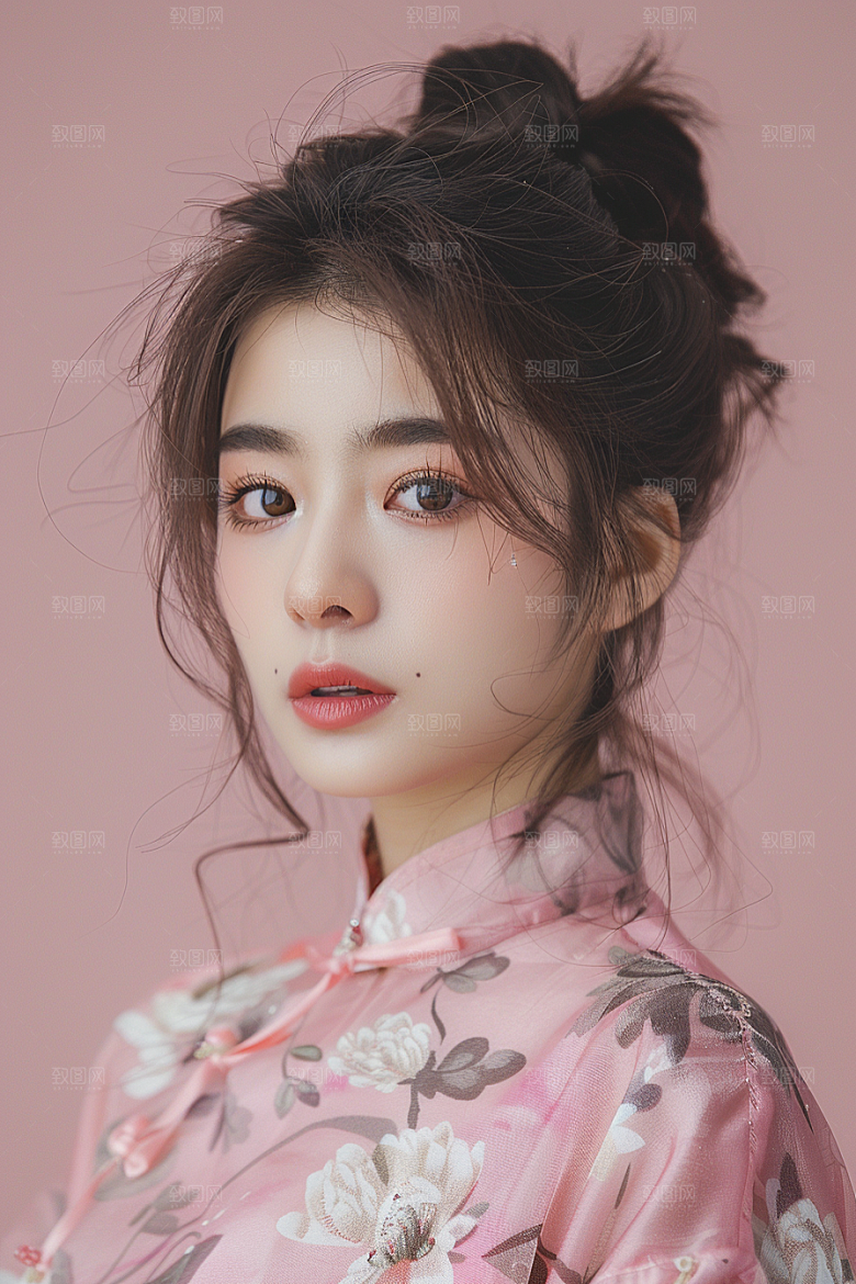 妆造发型艺术发型美妆造型摄影图