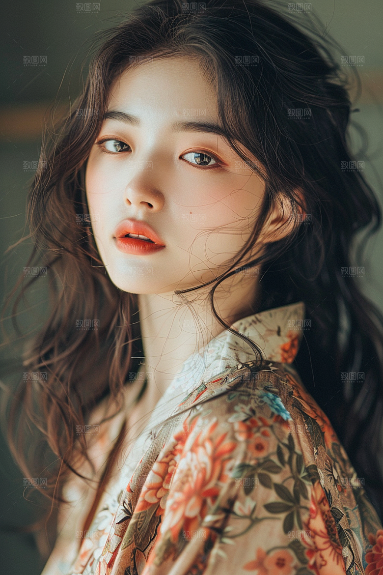 妆造发型艺术艺术发型摄影图