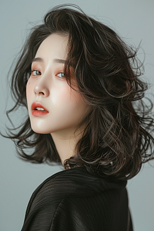 妆造发型美妆造型唯美摄影图