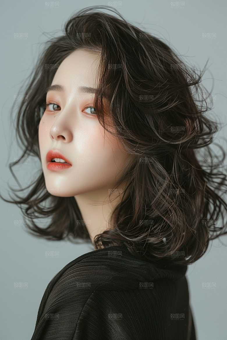 妆造发型美妆造型唯美摄影图