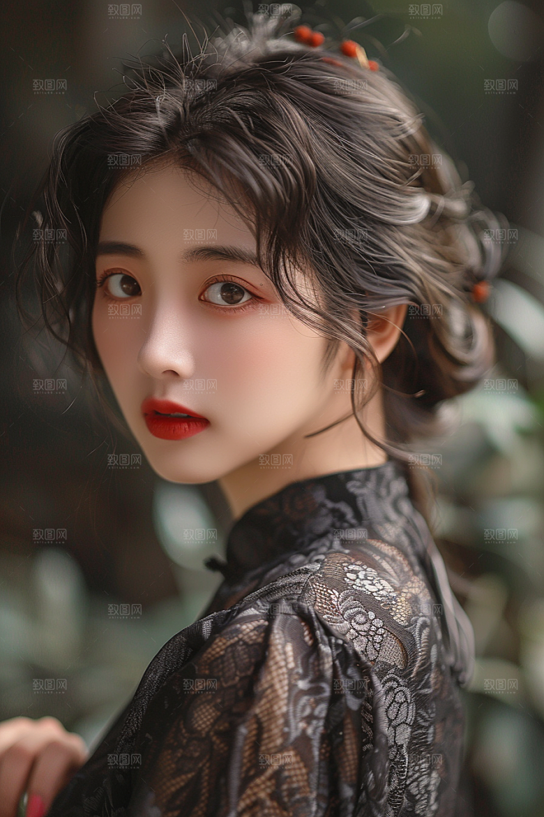 妆造发型肖像彩妆摄影图