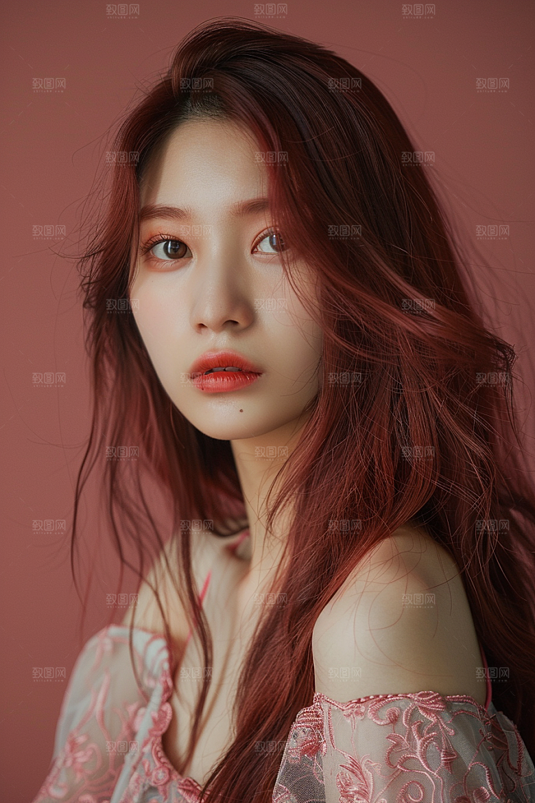 妆造发型艺术发型美妆造型摄影图