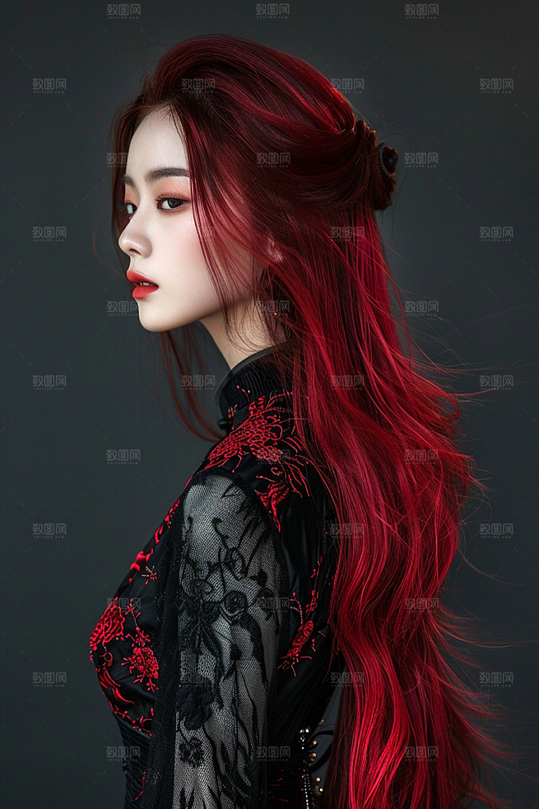 妆造发型肖像彩妆摄影图