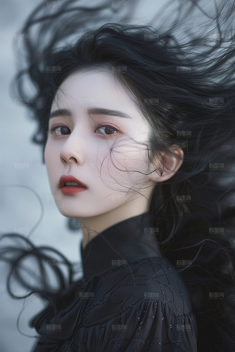 妆造发型艺术艺术发型摄影图