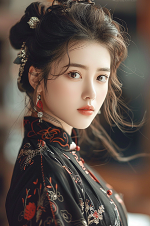 妆造发型人物彩妆摄影图