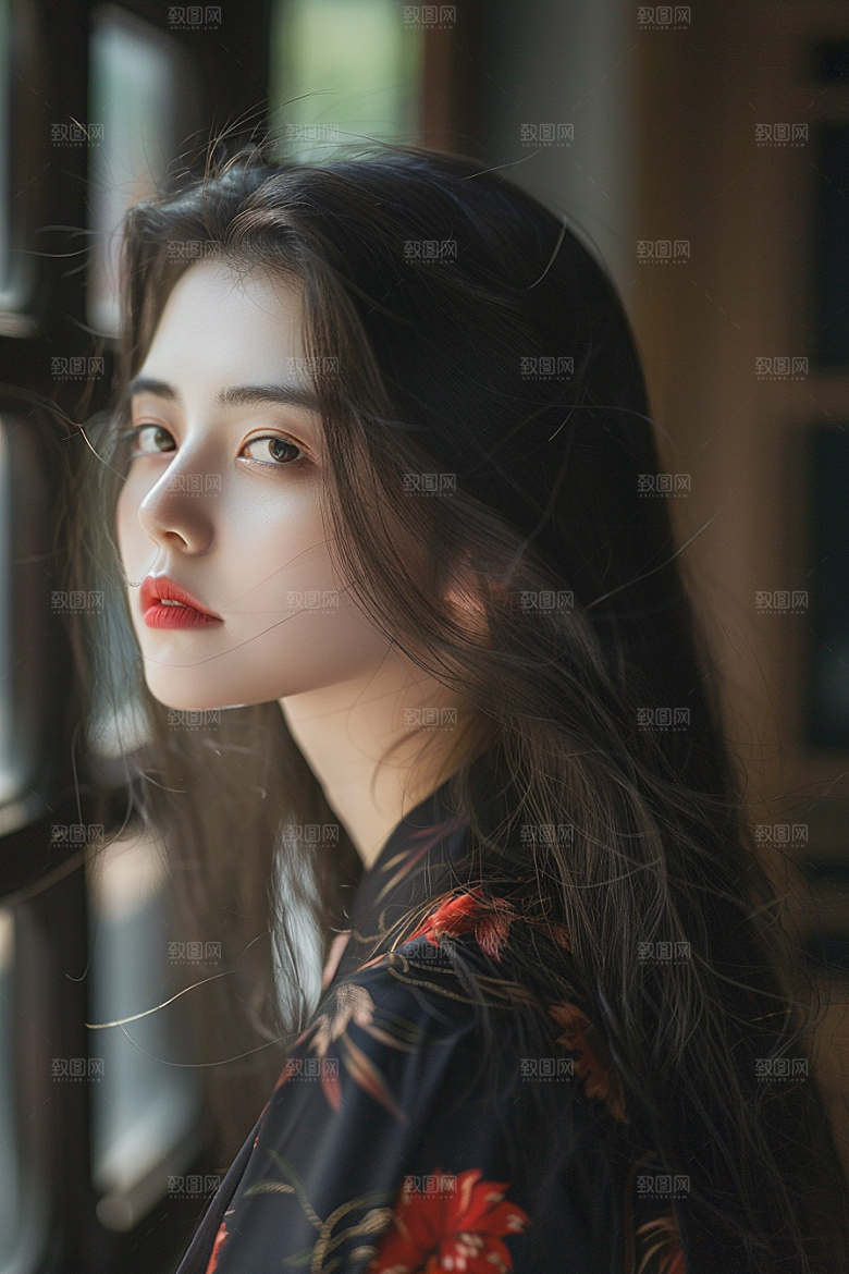 妆造发型写真肖像摄影图