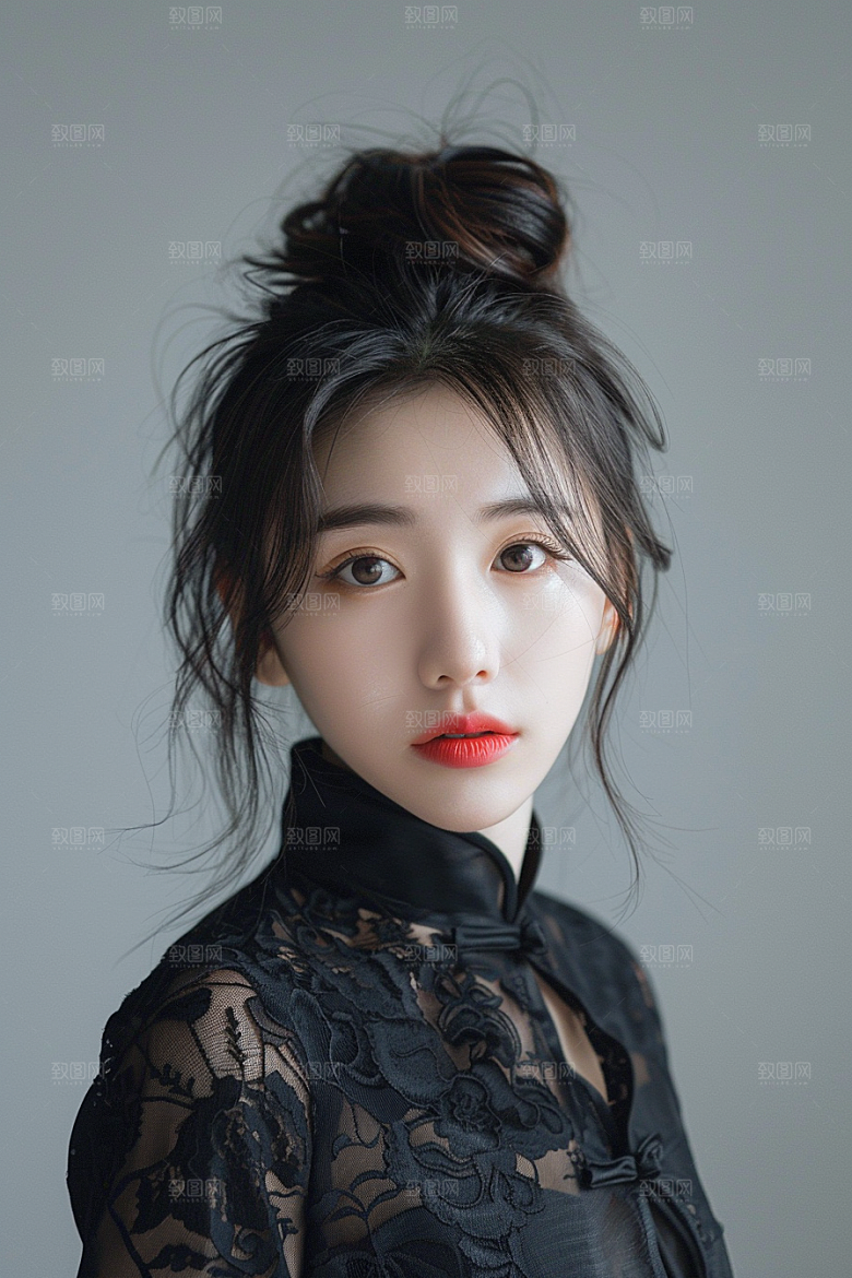 妆造发型艺术发型美妆摄影图