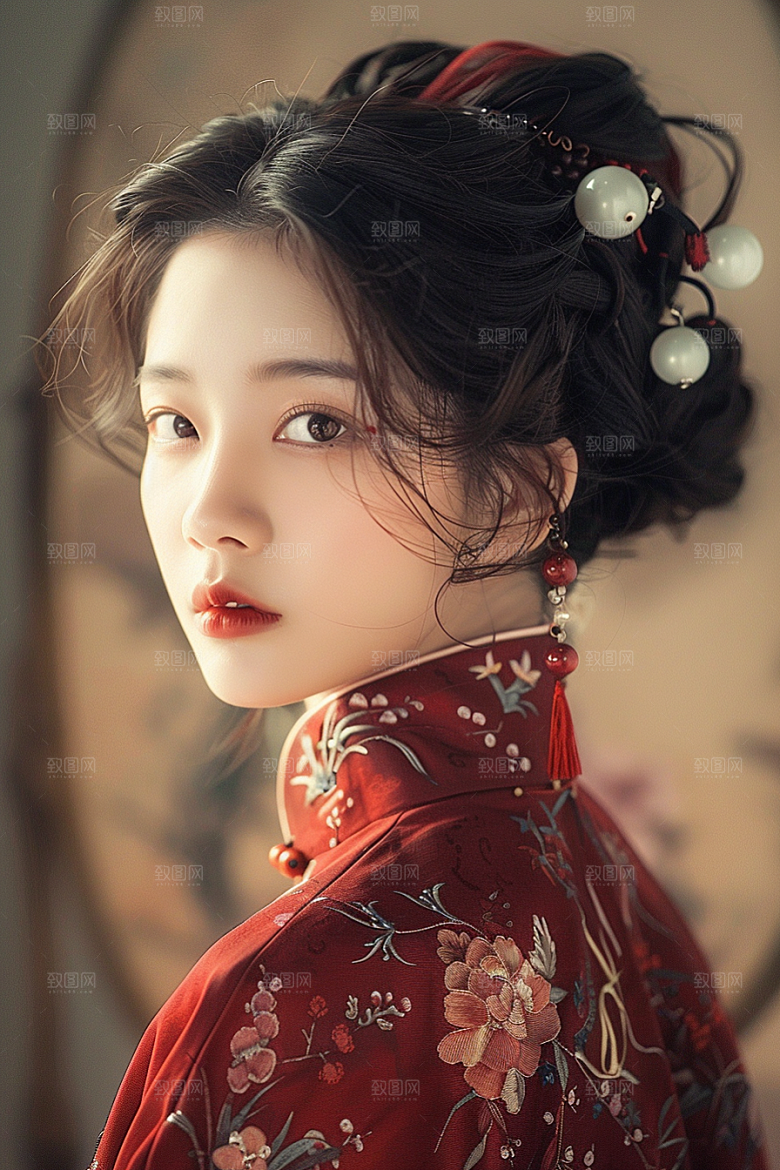 妆造发型彩妆艺术摄影图
