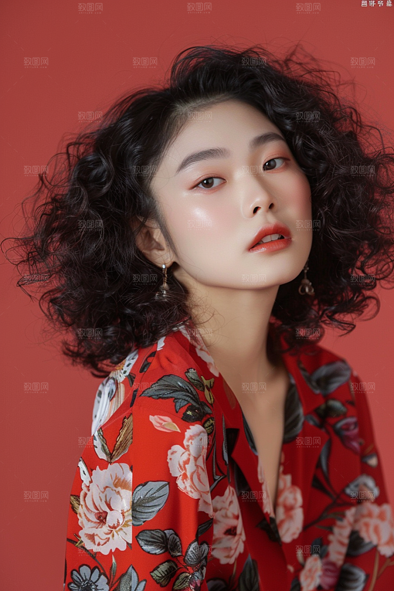 妆造发型肖像唯美摄影图